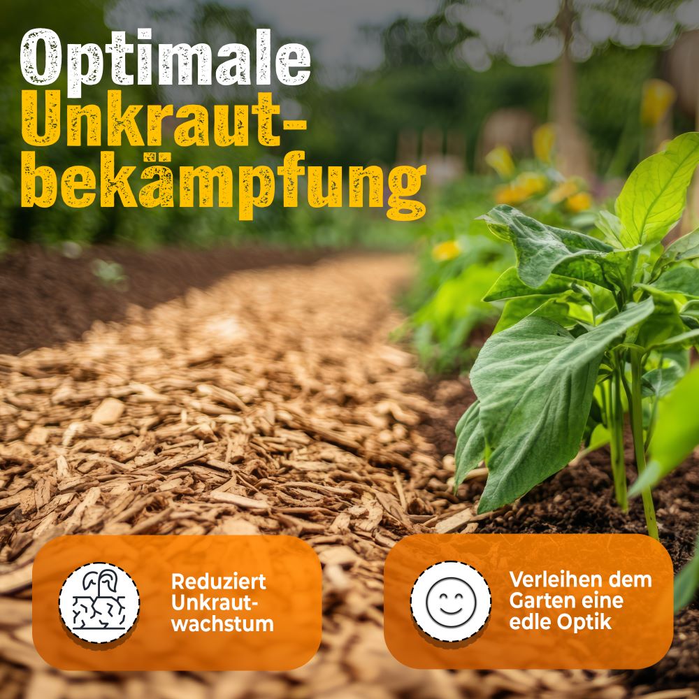 Rindenmulch zur Unkrautbekämpfung