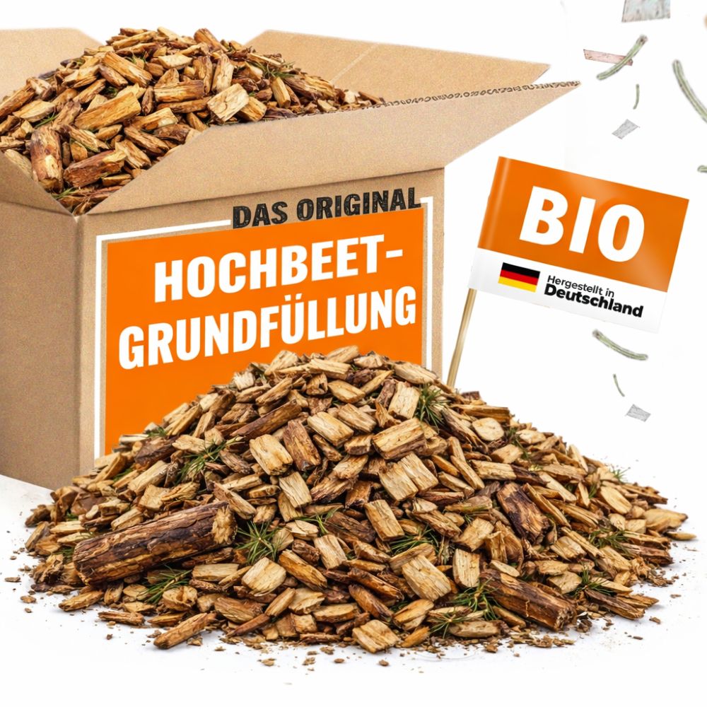 Hochbeet Grundfüllung Bio torffrei 110L (2x55L) – die ideale Drainage-Schicht für Ihr Hochbeet