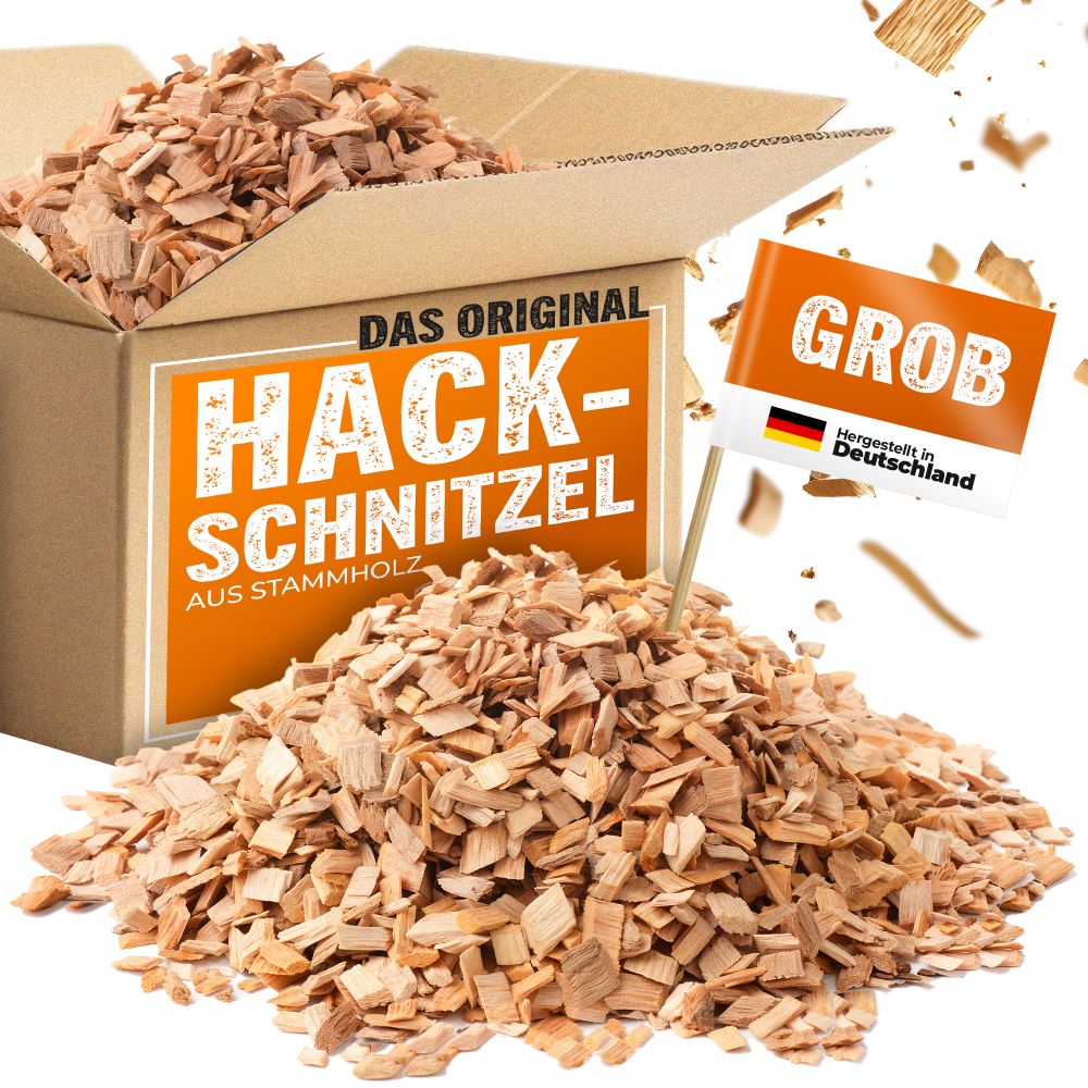 Hackschnitzel 100 L Kammergetrocknet – Gesiebt & universal einsetzbar | Ideal zum Heizen, für Gartenprojekte & als Fallschutz