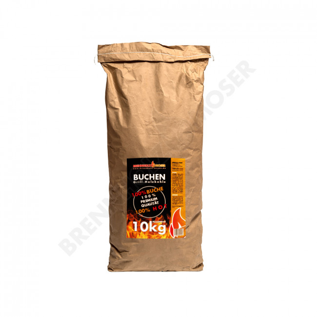Mr Gardener Qualitäts Holzkohle 10 Kg aus Buche Grill Kohle